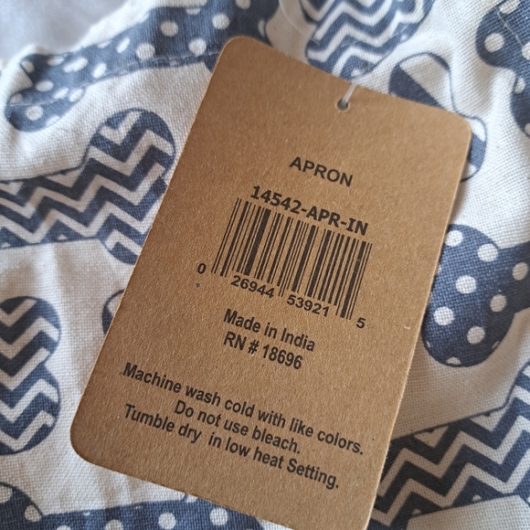 STUDIO KITCHEN all over DOG BONES cotton apron tie waist pockets groomer dog Mom - Picture 6 of 6